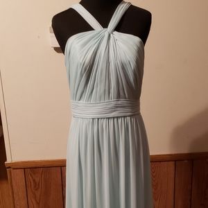 David's Bridal Y-Neck bridesmaid dress